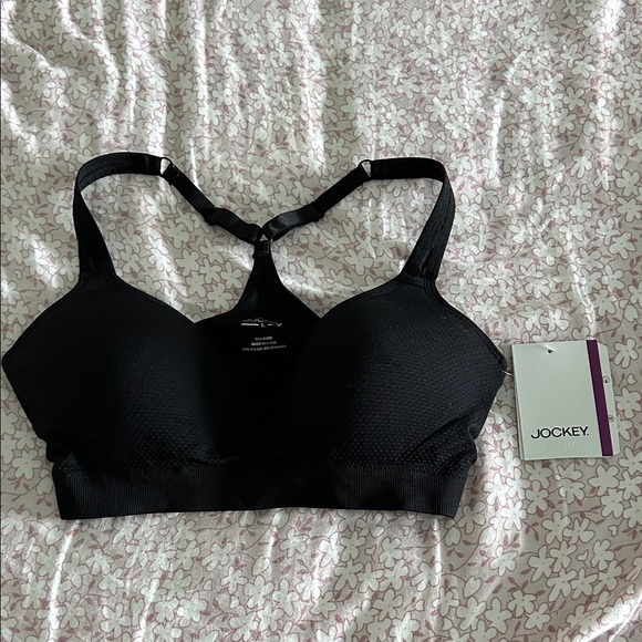 Jockey Black Racerback Molded Cup Bra Sports bra NWT - Picture 1 of 8